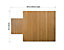 Bodenschutzmatte | BxL 90 x 120 cm | Bambus | Natur | Certeo
